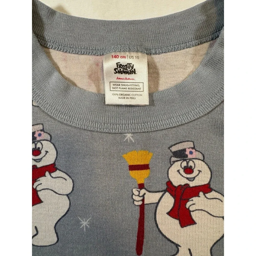 NWOT Hanna Andersson Frosty The Snowman Long John SET 140 cm / US 10